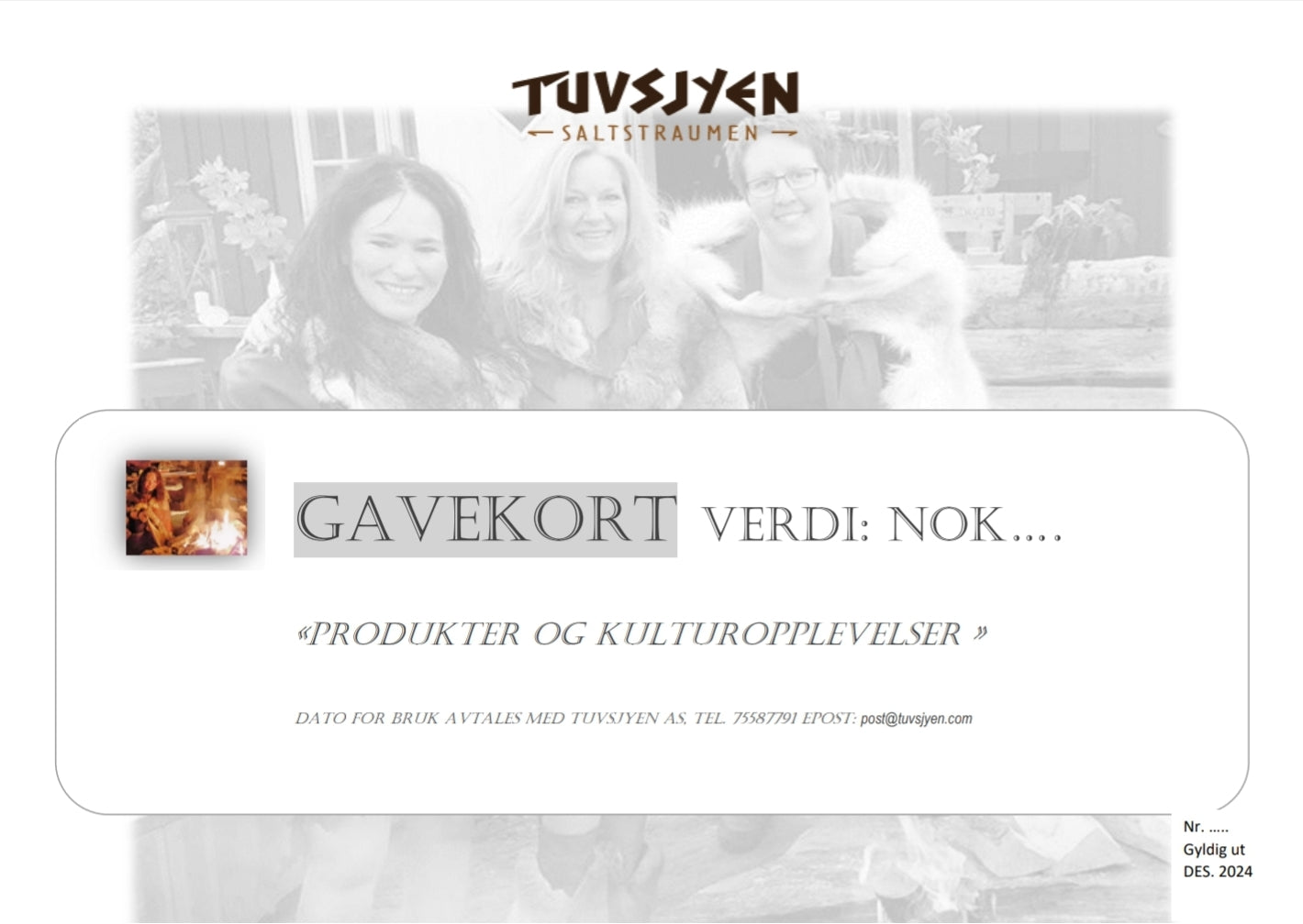 Gavekort Tuvsjyen AS